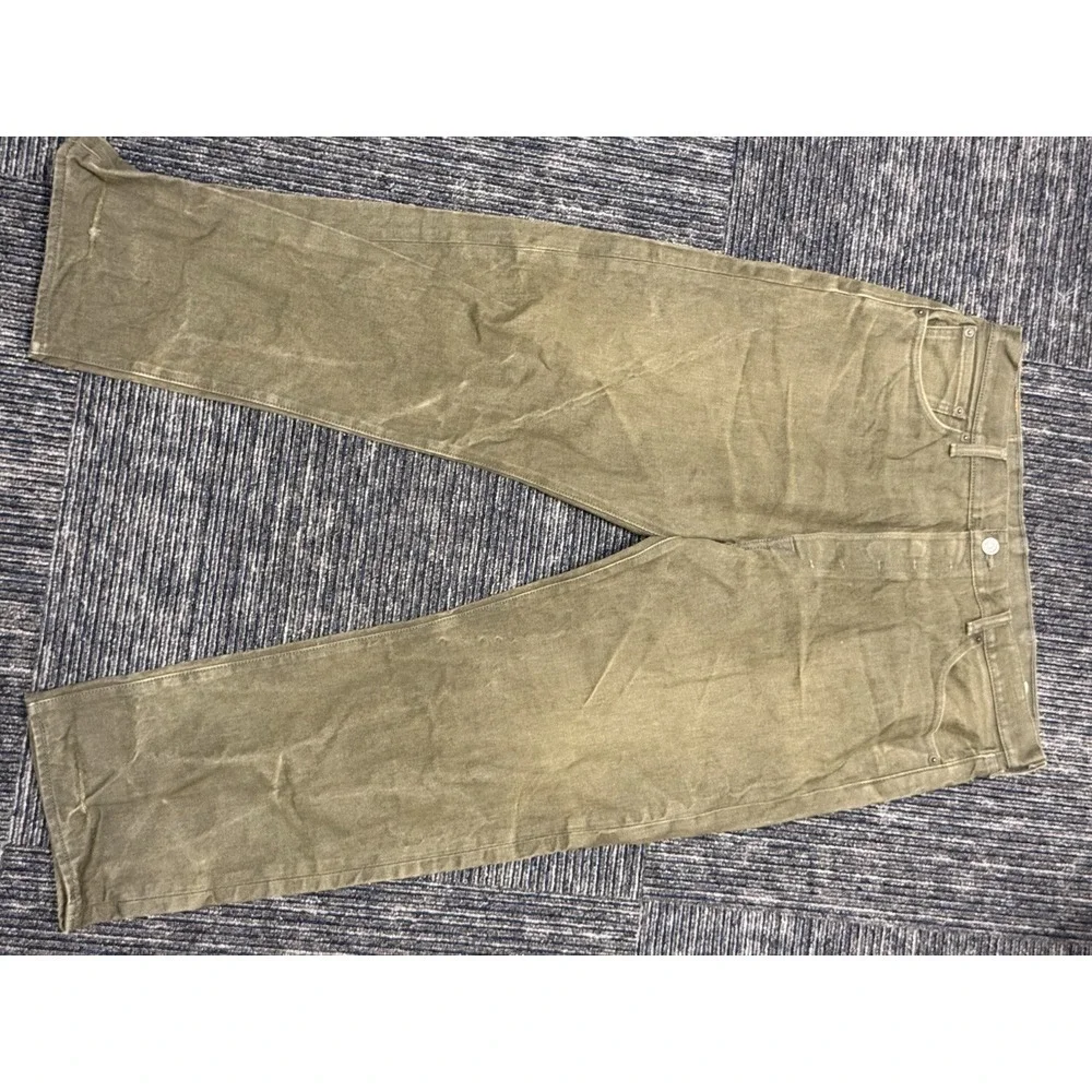 Levi's 501 White Oak Cone Green Denim Minimally Distressed Jeans‎